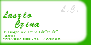 laszlo czina business card